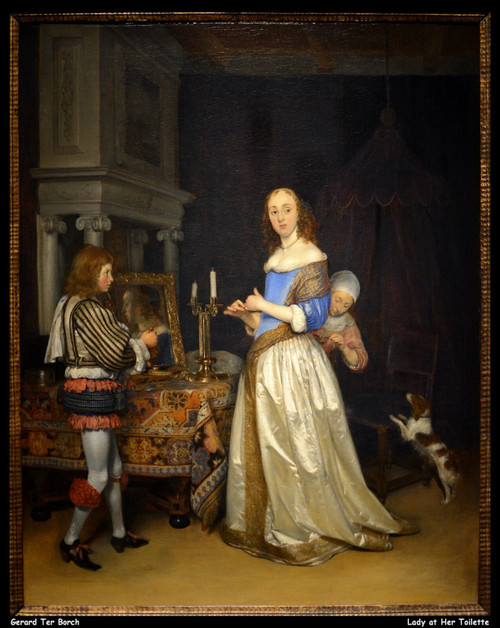 gerard-ter-borch---lady-at-her-toilette--jpb_30564127201_o(1) Poster Canvas Movi