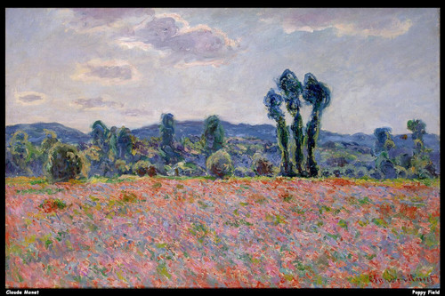 claude-monet---poppy-field_14277734652_o(1) Poster Canvas Movie Film Print A0 A1