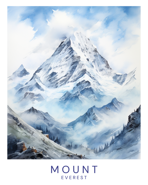 mount everest Poster Canvas Travel Holiday Trip Print Turism A0 A1 A2 A3 A4 A5 A