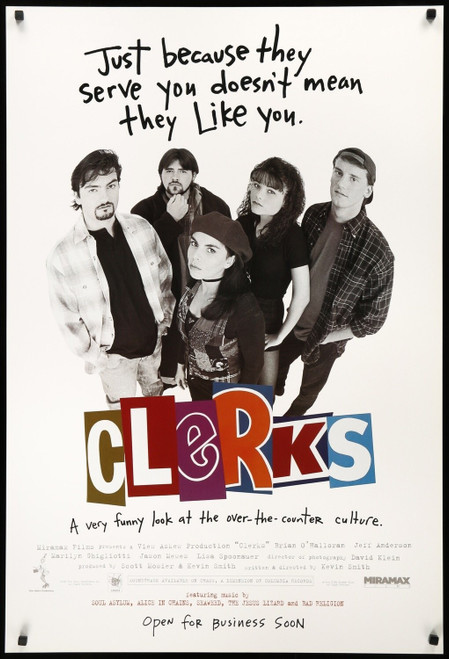 CLERKS (1994) 1 Poster Canvas Movie Film Print A0 A1 A2 A3 A4 A5 A6 Art Wall Dec