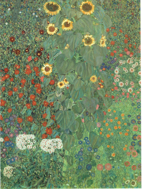 Detail of Cottage Garden with sunflowers Klimt 1908  p2