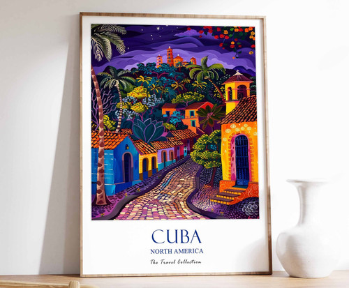 11_Cuba Poster, Cuba Travel Print, North America Travel Art, Tropical Decor, Flo