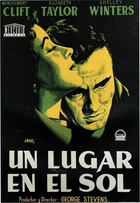 A Place In The Sun- Spanish 1951 Poster Canvas Movie Film Print A0 A1 A2 A3 A4 A