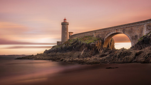 bridge-building-lighthouse-qu-3840x2160 Poster Canvas Movie Film Print A0 A1 A2