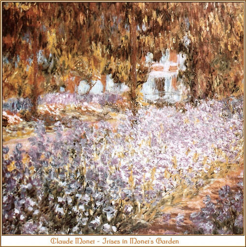 Monet_IrisesInMonet'sGarden Poster Canvas Movie Film Print A0 A1 A2 A3 A4 A5 A6