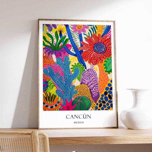 1_Cancun Poster, Mexico Poster, Caribbean Poster, Mexican Poster, Cancun Travel