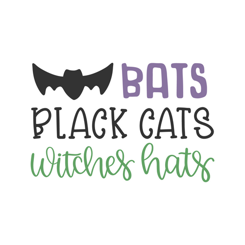 Bats_black_cats_witches_hats_7732 Poster Made to Order Canvas Print A0 A1 A2 A3