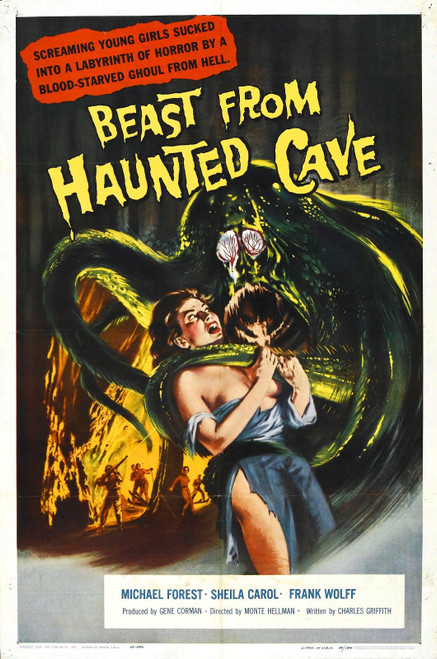 Beast From Haunted Cave 01 Poster Canvas Movie Film Print A0 A1 A2 A3 A4 A5 A6 A