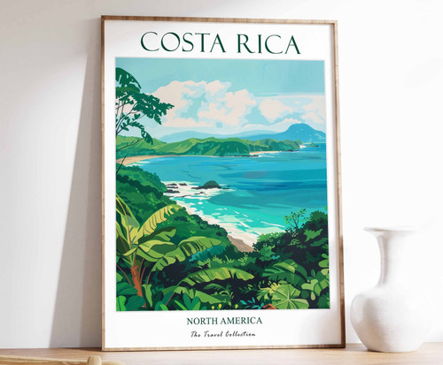2_Costa Rica Poster, Costa Rica Travel Print, North America Travel Art, Tropical