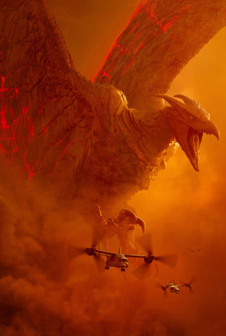 Godzilla - Rodan Poster Canvas Movie Film Print A0 A1 A2 A3 A4 A5 A6 Art Wall De