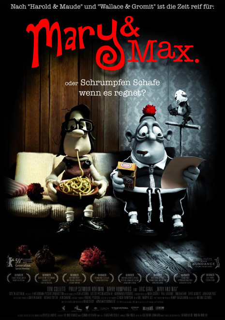 Mary and Max (2009)_3 Poster Canvas Movie Film Print A0 A1 A2 A3 A4 A5 A6 Art Wa