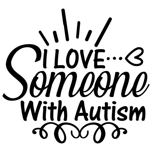 I Love Someone with Autism-01 (5) Poster Text for you Canvas Print A0 A1 A2 A3 A