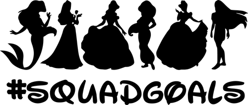 princess squadgoals Funny Creative Poster Canvas Movie Film Print A0 A1 A2 A3 A4