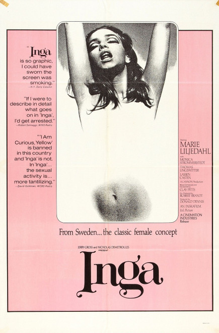 Inga 01 Poster Canvas Movie Film Print A0 A1 A2 A3 A4 A5 A6 Art Wall Decoration