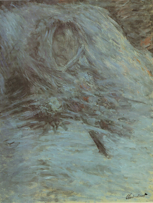 Claude Monet - Camille Monet on her Deathbed 1879 Poster Canvas Movie Film Prin