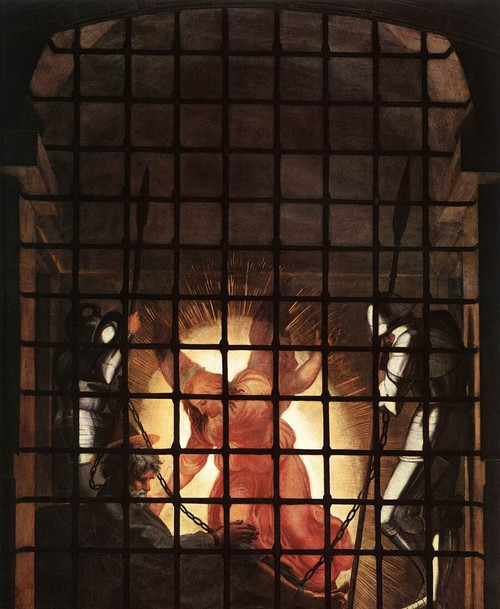 Raphael_The_Liberation_of_St_Peter_detail2 Poster Canvas Movie Film Print A0 A1