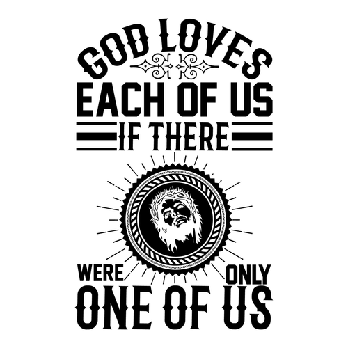 God loves each of us as if there were only one of us=2-01 Poster Canvas Movie Fi