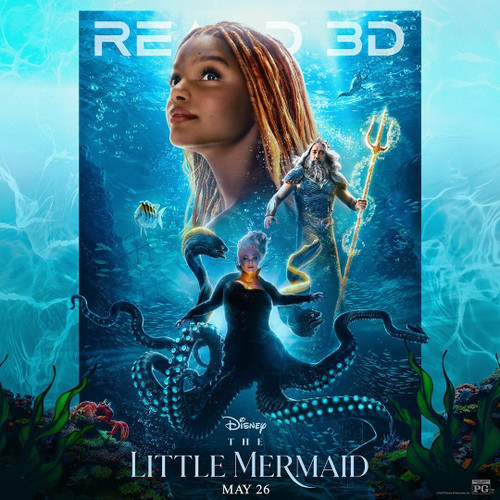 The Little Mermaid (2023)_7 Poster Canvas Movie Film Print A0 A1 A2 A3 A4 A5 A6