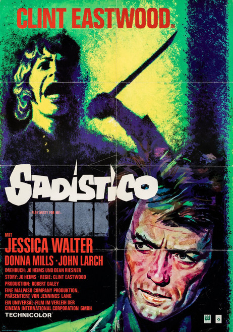 Play Misty For Me (1971)_4 Poster Canvas Movie Film Print A0 A1 A2 A3 A4 A5 A6 A