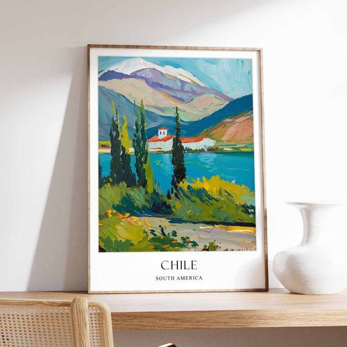 1_Chile Poster, Home Decor, Travel Art, South American Wall Art, South America T