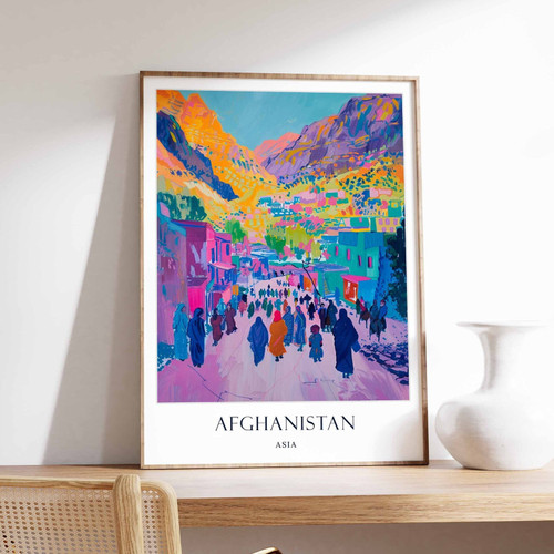2_Afghanistan Poster, Islamic Decor, Islamic Art, Middle Eastern Art, Afghanista