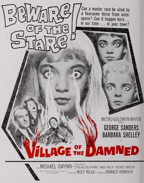 VILLAGE OF THE DAMNED (1960) 4 Poster Canvas Movie Film Print A0 A1 A2 A3 A4 A5