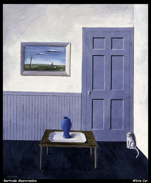 gertrude-abercrombie---white-cat_11120566276_o(1) Poster Canvas Movie Film Print