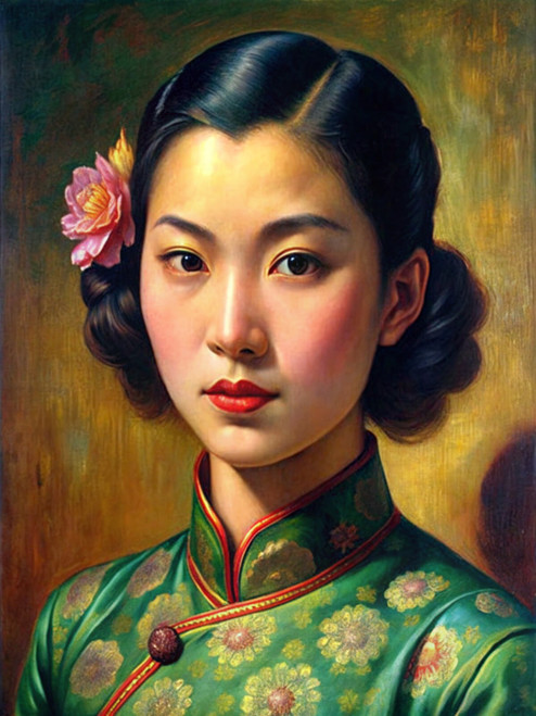 chinese-girl-by-tretchikoff Poster Canvas Movie Film Print A0 A1 A2 A3 A4 A5 A6