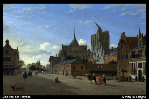 jan-van-der-heyden---a-view-in-cologne_11920395846_o(1) Poster Canvas Movie Film