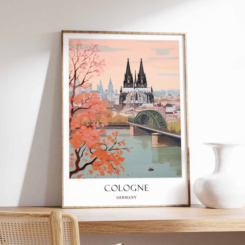 2_Cologne Poster, Germany Poster, European Poster, Cathedral Poster, Cityscape P