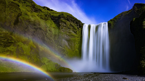 Skogafoss Waterfall iceland 1 Poster Canvas Movie Film Print A0 A1 A2 A3 A4 A5 A