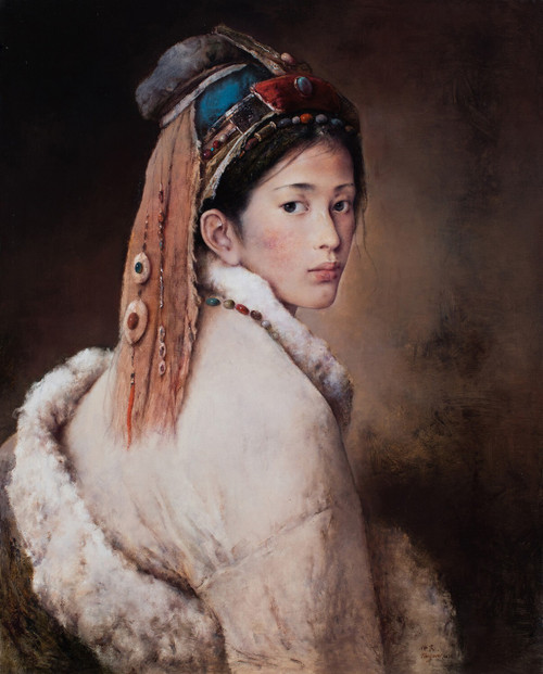 20190116-145806-Village-Beauty-oil-39x32in-42000 Poster Canvas Movie Film Print