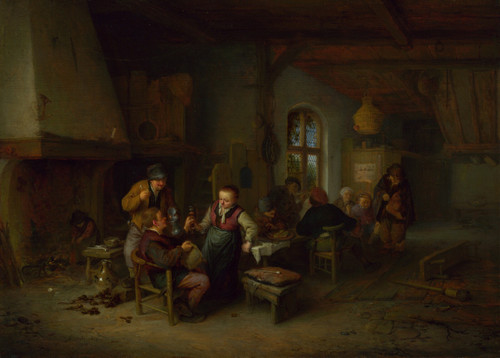 OSTADE, Adriaen Jansz. van - The Interior of an Inn Poster Canvas Movie Film Pri
