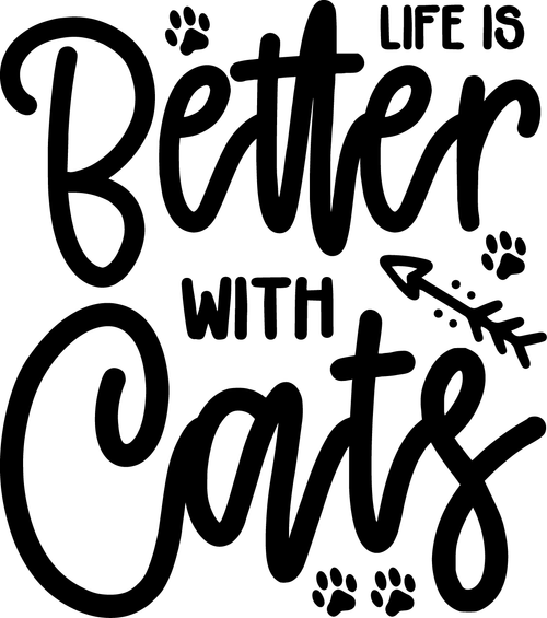 Life Is Better With Cats (10) Poster Canvas Movie Film Print A0 A1 A2 A3 A4 A5 A