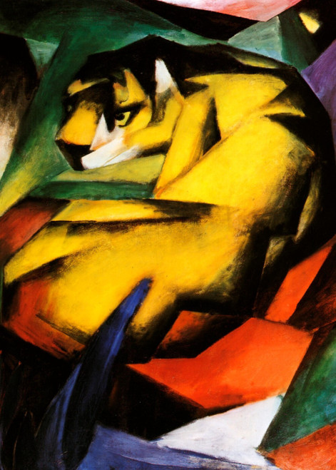 Franz_Marc-Tiger Poster Canvas Movie Film Print A0 A1 A2 A3 A4 A5 A6 Art Wall De