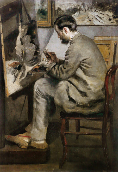 Pierre-Auguste_Renoir_-_Frédéric_Bazille Poster Canvas Movie Film Print A0 A1 A2