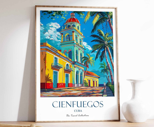 10_Cienfuegos Poster, Cienfuegos Travel Print, Cuba Travel Art, Tropical Decor,