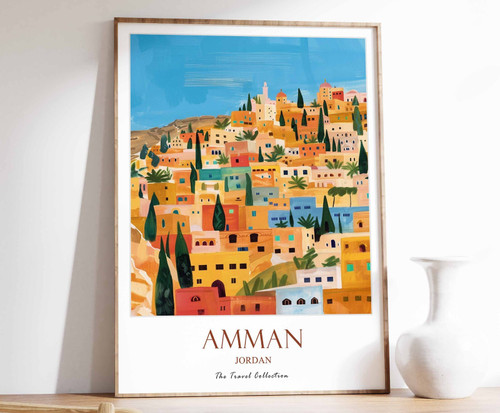 9_Amman Print, Amman Travel Poster, Jordan Travel Print, Islamic Decor, Gift for