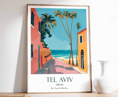 8_Tel Aviv Print, Tel Aviv Travel Poster, Israel Travel Poster, Middle Eastern T