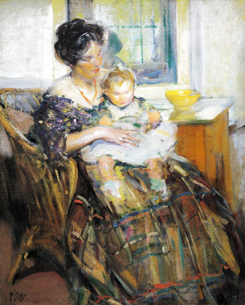 Miller,RichardE_MotherAndChild_c1909-11_te Poster Canvas Movie Film Print A0 A1