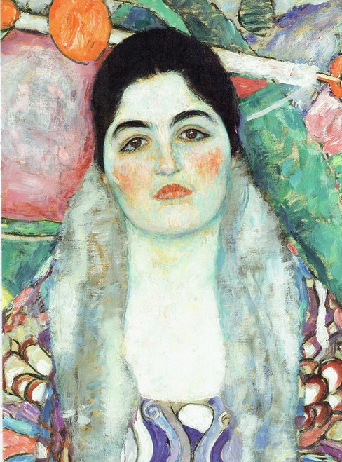 Detail of ortrait of Friderike Maria Beer Klimt 1916