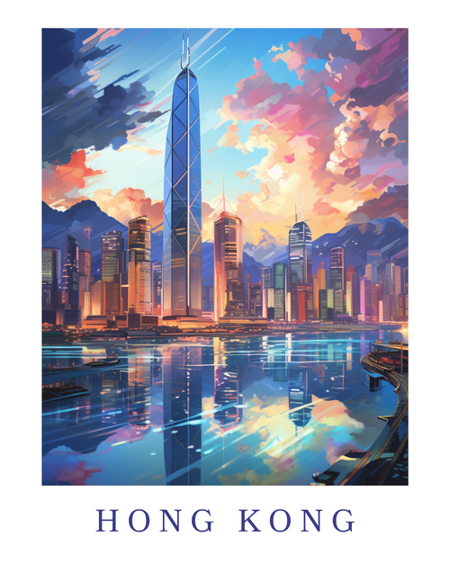 hong kong Poster Canvas Travel Holiday Trip Print Turism A0 A1 A2 A3 A4 A5 A6