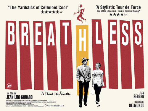 Breathless (1960)_1 Movie Film Poster Canvas iconic design