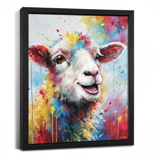 Sheep Wall Art Picture Graffiti Style Lamb Print Cute Sheep Gift Colourful Art P