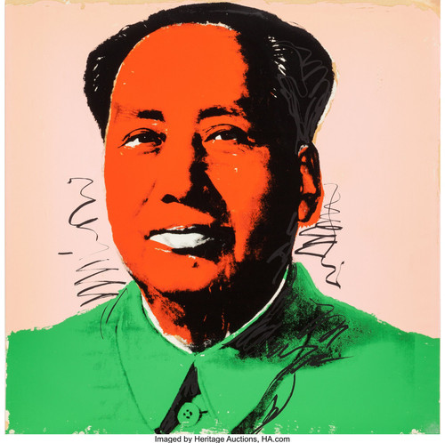 ANDY WARHOL (American, 1928-1987). Mao (With Orange Face), 1972. Poster Canvas M