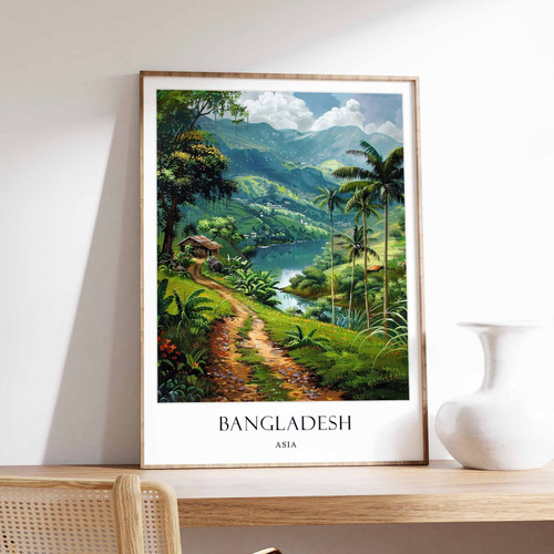 1_Bangladesh Poster, Islamic Decor, Islamic Art, Middle Eastern Art, Bangladesh