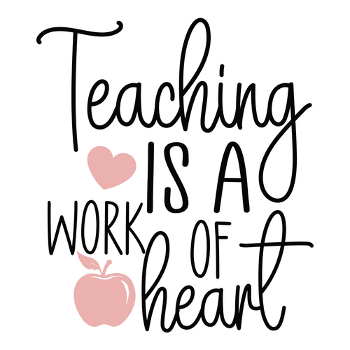 Teaching is a work of the heart-01 (2) Poster Canvas Movie Film Print A0 A1 A2 A