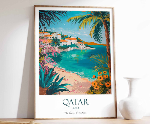 1_Qatar Print, Qatar Travel Poster, Middle East Travel Print, Islamic Decor, Gif