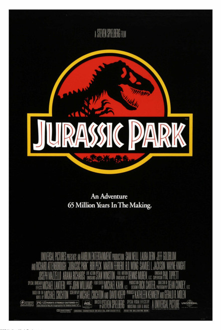 jurassic-park-theatrical-poster-1993 Poster Canvas Movie Film Print A0 A1 A2 A3
