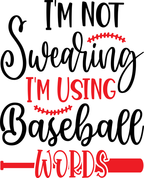 24.-Im-not-Swearing-Im-Using-Baseball-Words Poster Canvas Movie Film Print A0 A1